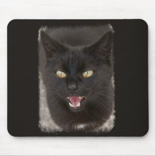 Tapis de souris de chat noir