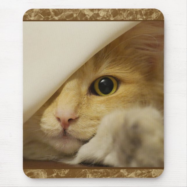 Tapis de souris de chaton jaune mignon (Devant)