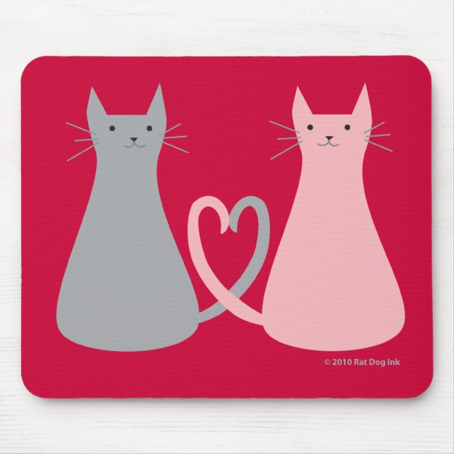 Tapis de souris de chats d'amour (Devant)