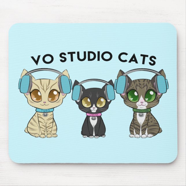 Tapis de souris de chats de studio de Vo (Devant)