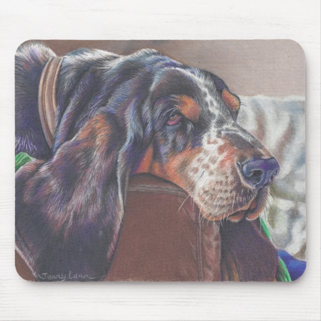 tapis de souris de chien de basset (Devant)