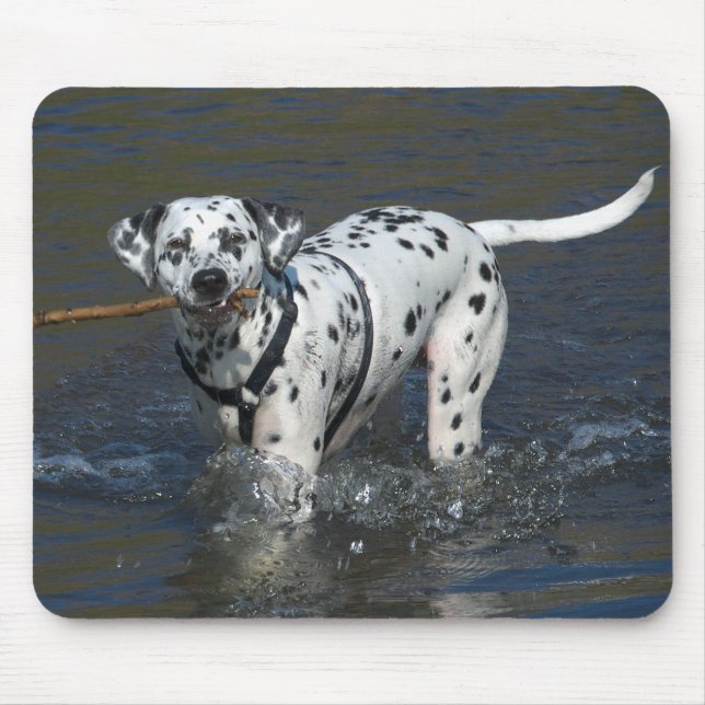 Tapis de souris de chiot dalmatien amour (Devant)