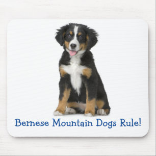 Tapis de souris de chiot de montagne bernois adoré