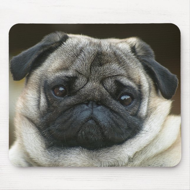 Tapis de souris de chiot Pug mignon (Devant)