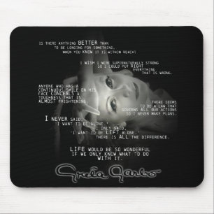 Tapis de souris de citation de Greta Garbo