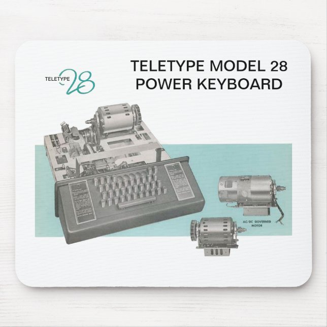 Tapis de souris de clavier du model 28 de télétype (Devant)