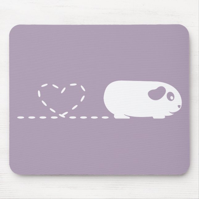 Tapis de souris de cobaye de coeur de Pooping (Devant)
