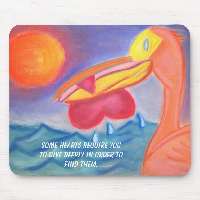 Tapis De Souris De coeur de piqué mousepad profondément (Devant)