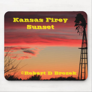 Tapis de souris de coucher du soleil du Kansas