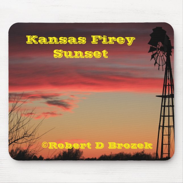 Tapis de souris de coucher du soleil du Kansas (Devant)