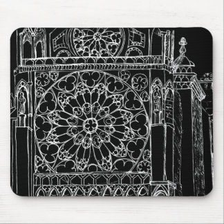 Tapis de souris de croquis de fenêtre rose