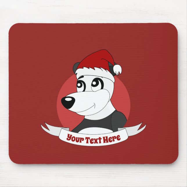 Tapis de souris de dessin animé de Noël avec un ou (Devant)