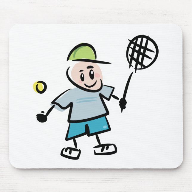 Tapis de souris de dessin animé de tennis (Devant)