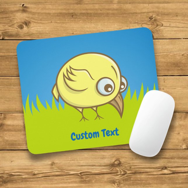 Tapis de souris de dessin animé d'oiseau jaune (Créateur téléchargé)
