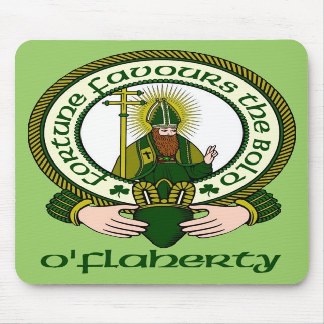 Tapis de souris de devise de clan d'O'Flaherty (Devant)