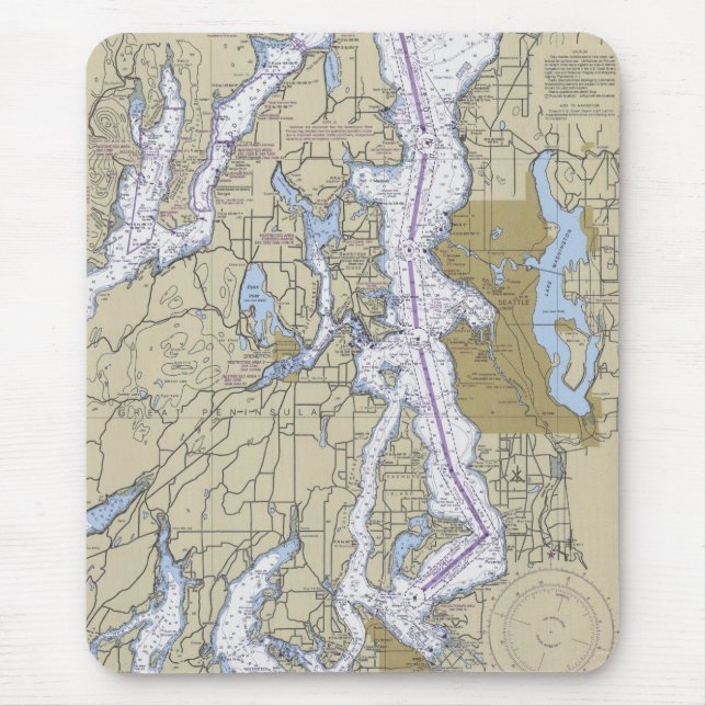 Tapis de souris de diagramme de Washington Puget (Devant)