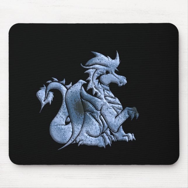 Tapis de souris de dragon à ailes par bleu (Devant)