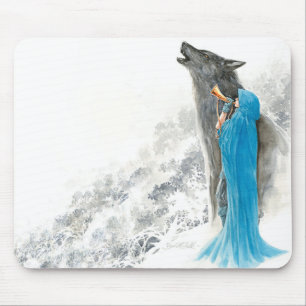 Tapis de souris de fables (bleu et Bigby de