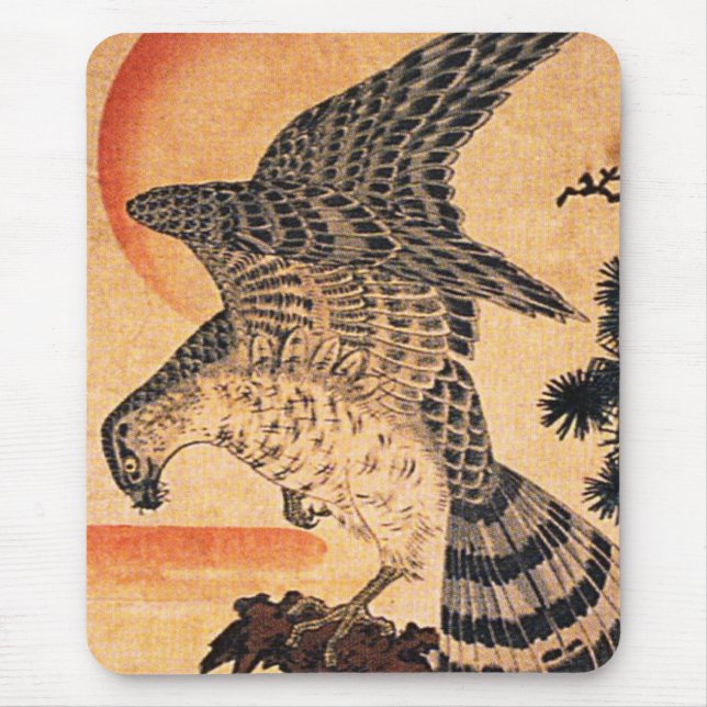 Tapis de souris de faucon de Kuniyoshi (Devant)