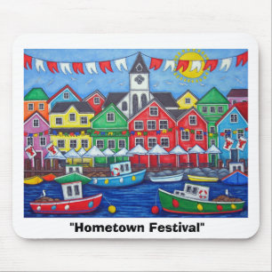 Tapis de souris de festival de ville natale