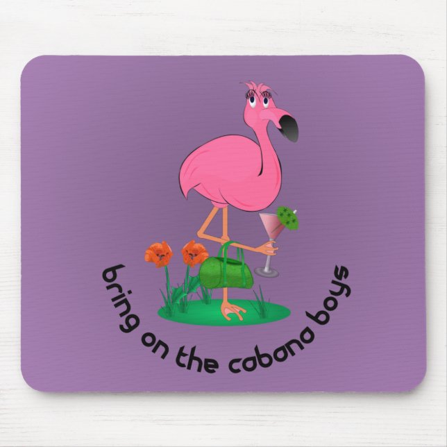 Tapis de souris de Flamant rose (Devant)