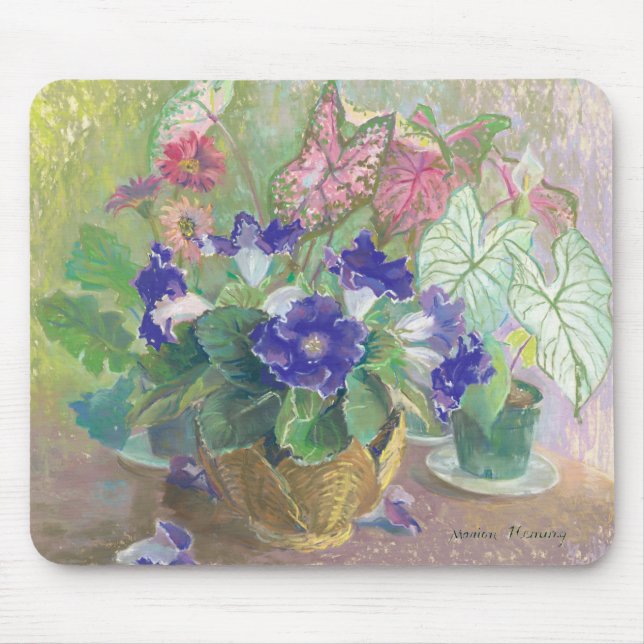 Tapis de souris de fleur de Gloxinia (Devant)