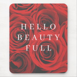 Tapis de souris de fleur de rose rouge