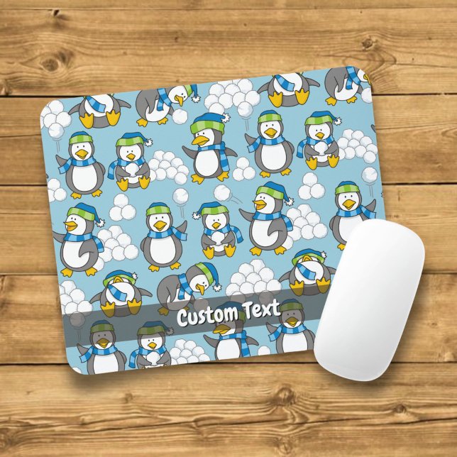 Tapis de souris de fond de petits pingouins (Créateur téléchargé)