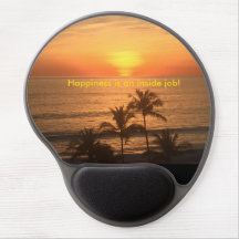 Tapis de souris de gel de coucher du soleil -