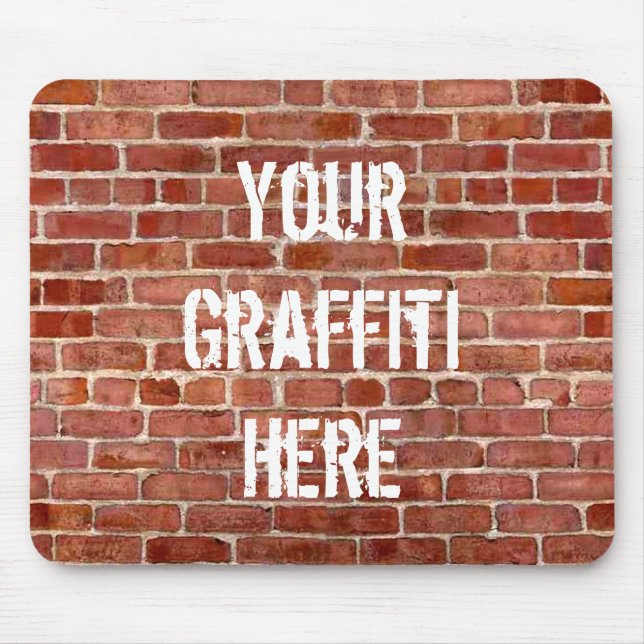 Tapis de souris de graffiti personnalisé par mur (Devant)