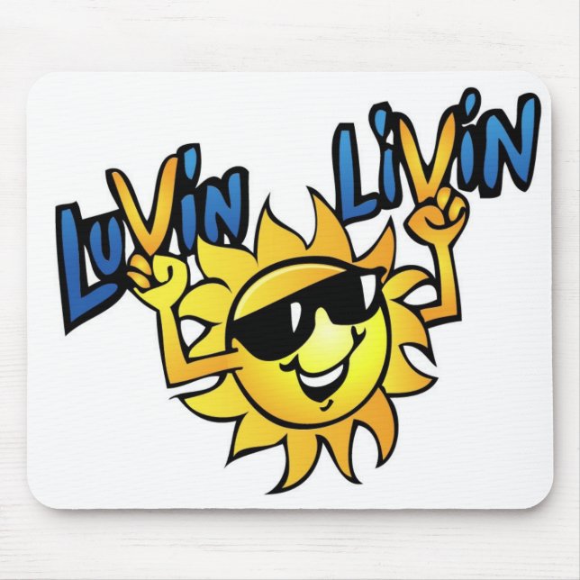 Tapis de souris de graphique de Luvin Livin Sun (Devant)