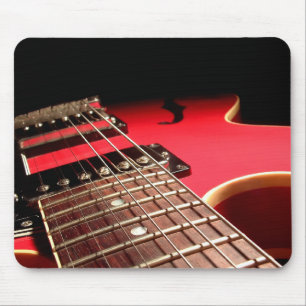 Tapis De Souris De guitare de fin rouge original électrique -