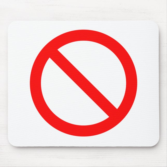 Tapis de souris de "interdiction" de (Devant)