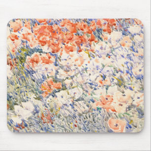 Tapis de souris de jardin impressionniste fleuri