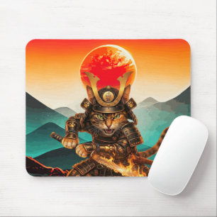 Tapis de souris de jeu antidérapant Sunset Samurai