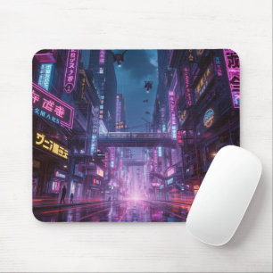 Tapis de Souris de Jeu Paysage Urbain Néo-Futurist