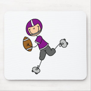 Tapis de souris de joueur de football violet