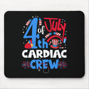 Tapis De Souris De Juillet Équipage Cardiaque Infirmière Cardiaque