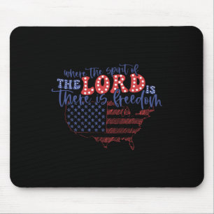 Tapis De Souris De Juillet Où L'Esprit Du Seigneur Est Il Y A F