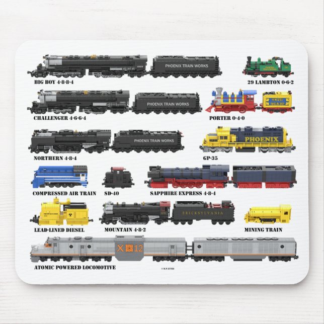 Tapis de souris de la collection de trains PTW (Devant)