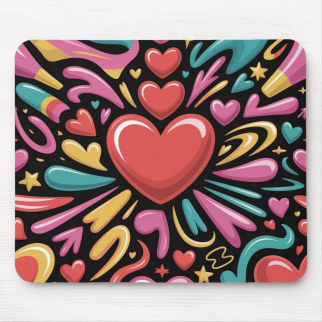 Tapis de souris de la Saint-Valentin | Romantique (Devant)