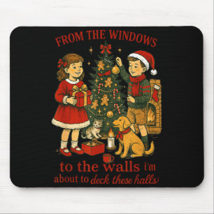 Tapis De Souris De Les Fenêtres Aux Murs Amusement De Noël 