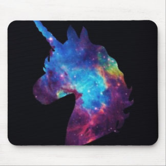 Tapis de souris de licorne de galaxie
