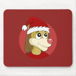 Tapis de souris de lion tenant un ballon de footba