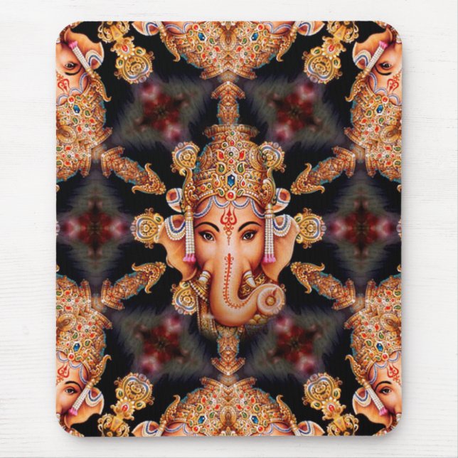 Tapis de souris de mandala de Ganesh (Devant)