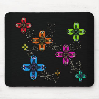 Tapis de souris de marguerites de hibou