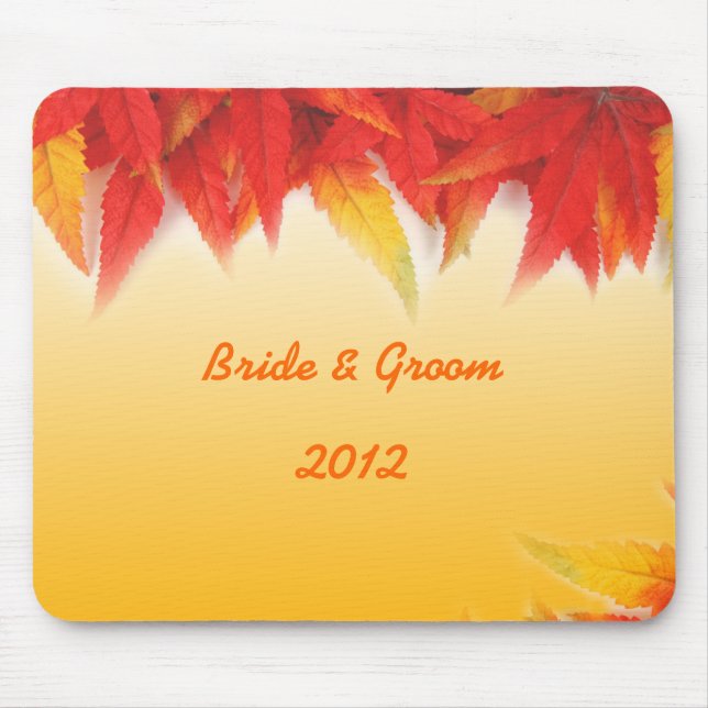 Tapis de souris de mariage d'automne (Devant)