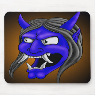 Tapis de souris de masque de Hannya de Japonais