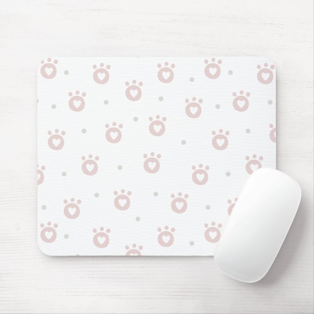 Tapis De Souris De mignons pattes pour animaux de compagnie avec d (Avec souris)