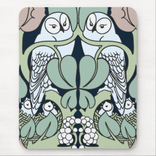 Tapis de souris de motif de nid de hibou de